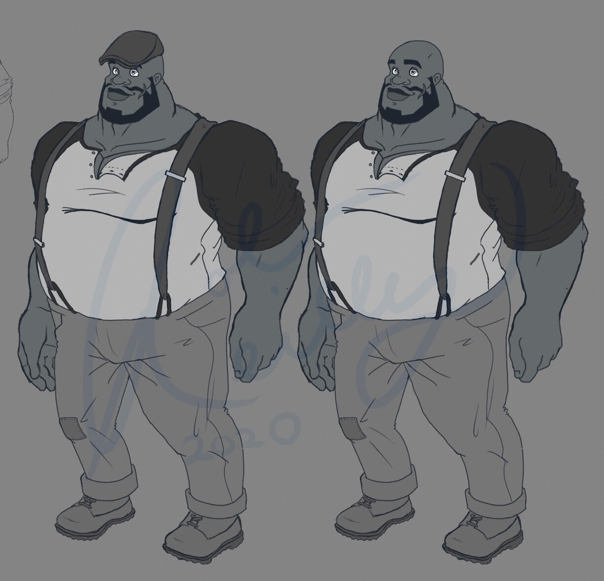 Papa J Character Model